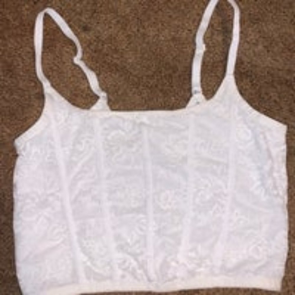 White lace cami top